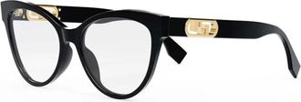 Fendi Optisch Montuur - unisex - Brillen - Zwart - ONE Size - Leer - Accessoires