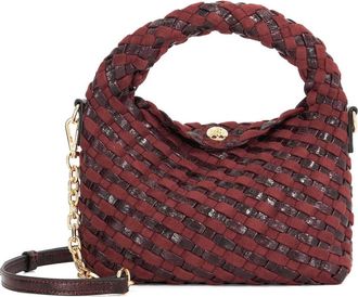 Dune London Dinkydeliberate Woven Top Handle Bag in Purple/Burgundy at Nordstrom