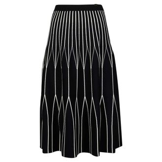 Elisabetta Franchi Midi Skirts, female, Black, Size: L Gonna di Maglia
