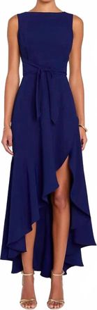 Amanda Uprichard Casella Flowy Maxi Dress In Navy