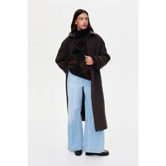 H&M Mama Wide Leg Jeans in Light Denim Blue at Nordstrom, Size Xx-Large