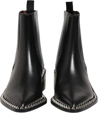 Dolce & Gabbana Black Studded Chelsea Short Ankle Boots Mens Shoes