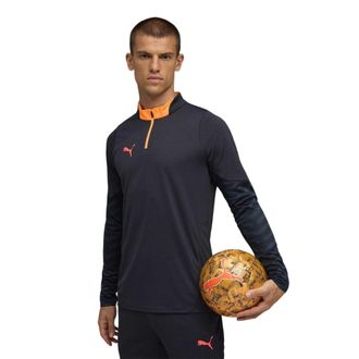 Puma Top voor individuele cup-oefening voor heren (Marineblauw/Oranje)