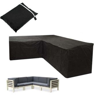 OEM Housse Canap&eacute; DAngle - Polyester 210t Imperm&eacute;able Anti Uv - Pour Meubles Ext&eacute;rieurs En Rotin Ou R&eacute;sine - 270x270x90 Cm - 1 Pi&egrave;ce