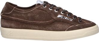 Autry Brown Windscape Suede Low-Top Vintage Sneakers
