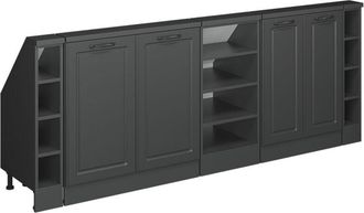 Vicco Armario para tejado inclinado Rion, Casa de campo antracita/antracita, Lote de 5, Vicco