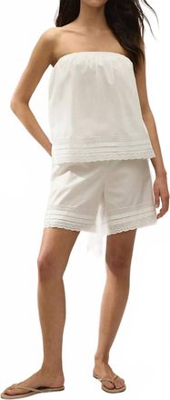 Faithfull The Brand Filomena Relaxed Short In Fiore Lace White
