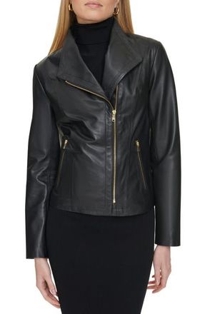 Cole Haan Leather Jacket in Black at Nordstrom, Size Medium