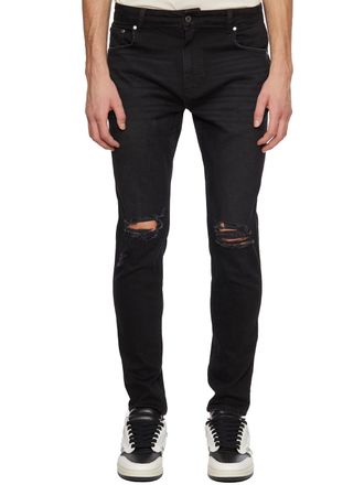 Represent Mens Denim Destroyer Jeans - Black Cotton - Size 36 (Waist)