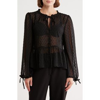 RDI Swiss Dot Top in Black at Nordstrom Rack, Size X-Small