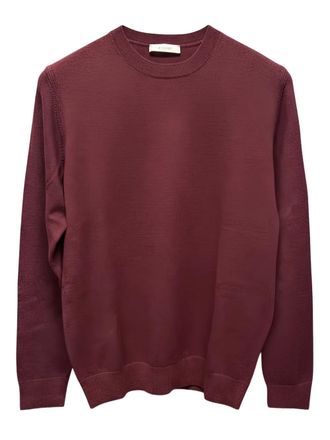 Diktat crew-neck sweater - Red