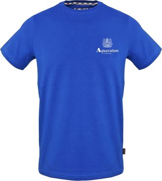 Aquascutum Heren Jersey Crew Hals T-shirt (Sky)