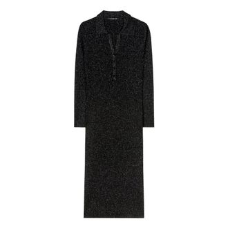 Luisa Cerano Dames, Jurken, Zwart, Maat: L Viscose