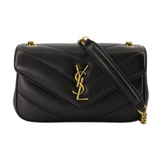 Saint Laurent Shoulder Bags, female, Black, Size: ONE SIZE Loulou Mini
