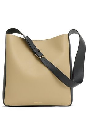 Mansur Gavriel Box Tote in Khaki/Black at Nordstrom