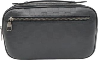 Louis Vuitton Pre-owned Damier Infini Body Bag - Dames - Vintage Schoudertas - Zwart - ONE Size - Leer - Vintage