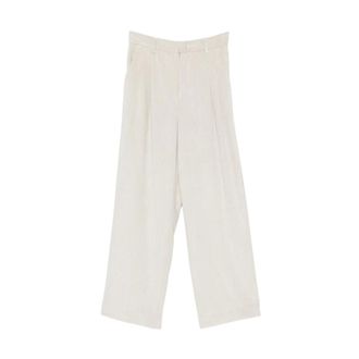 White Sand Wijde Corduroy Broek - Dames - Broeken - Beige - Maat: XS Corduroy