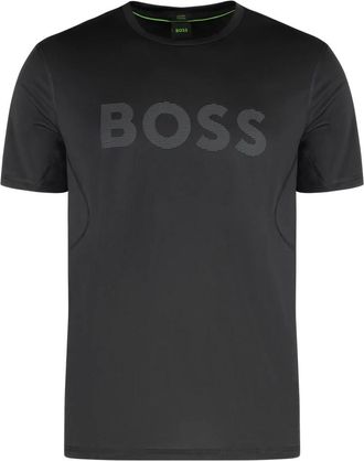 HUGO BOSS Techno stof T-shirt - Heren - T-shirts - Zwart - XL - Polyester - Tops