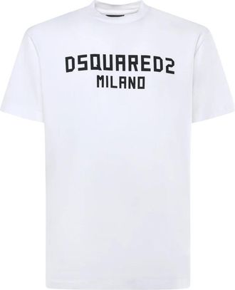 Dsquared2 T-Shirts - Heren - T-shirts - Wit - XL - Katoen - Tops