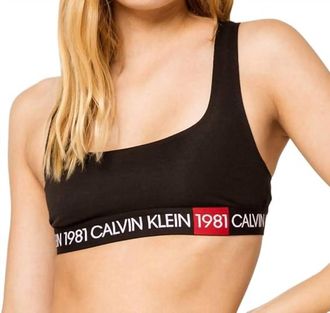 Calvin Klein 1981 Bold Unlined Bralette In Black