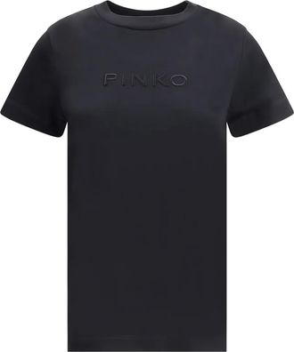 Pinko T-shirt in cotone con logo - Nero