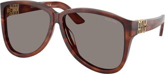Miu Miu Grey Irregular Ladies Sunglasses MU A08SF 26E80Q 61