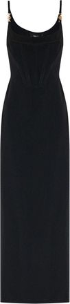 Versace Medusa 95 corset maxi dress - women - Acetate/Silk - 42 - Black