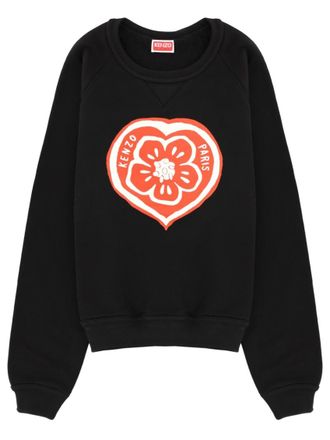 Kenzo Black Graphic Crew Neck Sweatshirt
