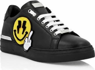 Philipp Plein Low-Top Sneakers Plein Smile Unisex in Black/black at Nordstrom, Size 45