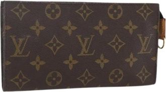 Louis Vuitton Pre-owned Clutches, female, Brown, Size: ONE SIZE Pre-owned Canvas Clutch