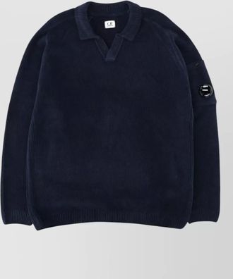 C.P. Company cotton knit polo shirt v neck