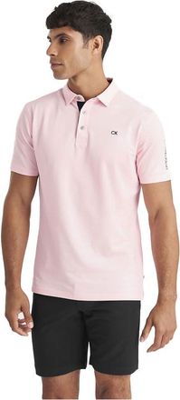 Calvin Klein Mens Campus Coastal Polo Shirt - Baby Pink - XXXXXL