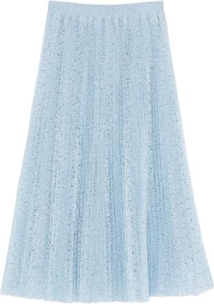 Ermanno Scervino pleated midi skirt - women - Polyester/Nylon/Acetate/Silk/Polyamide - 42 - Blue