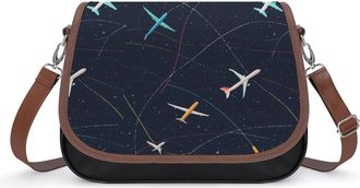 Generic Plane Airplane Jet Small Womens Crossbody Bags Shoulder Handbag with Adjustable Strap for Travel