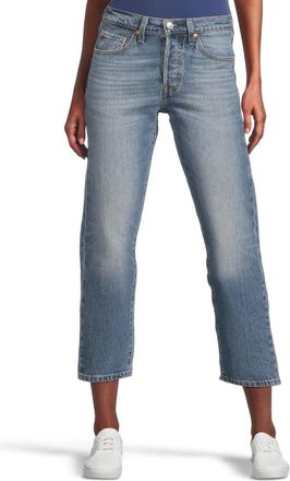 Levi's Premium 501 Crop Jeans Womens Scanned Answers Denim Stretch GBO3924
