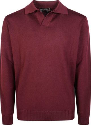 FILIPPO DE LAURENTIIS F8 Long-Sleeve Knit Polo Sweater