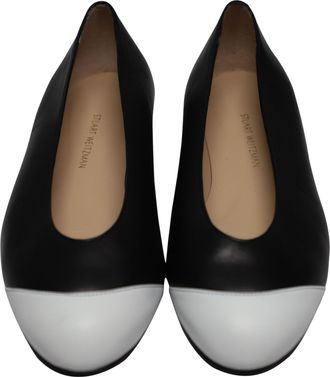 Stuart Weitzman Pre-owned Womens Ballet Flats in Black Leather - Size UK 3.5