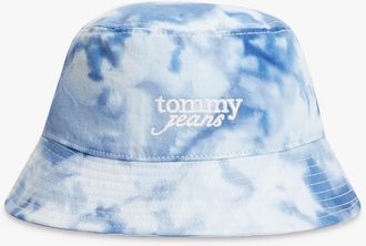Tommy Hilfiger Womens Tommy Jeans Tie-Dyed Bucket Hat - Blue