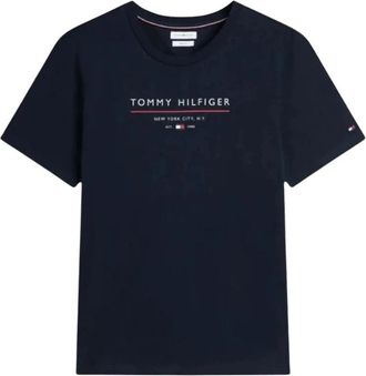 Tommy Hilfiger Logo T-shirt - Heren - T-shirts - Blauw - XL - Katoen - Tops