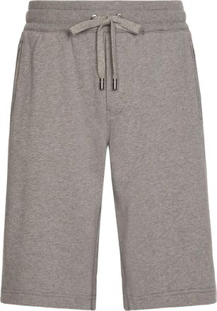 Dolce & Gabbana logo-tag track shorts - men - Cotton - 54 - Grey