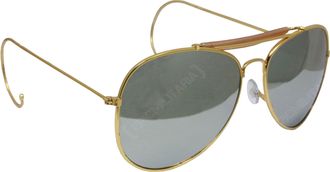 Mil-Tec US Vintage Top Gun Pilot Style Sunglasses with Mirrored, Brown or Green Lenses (Mirrored)