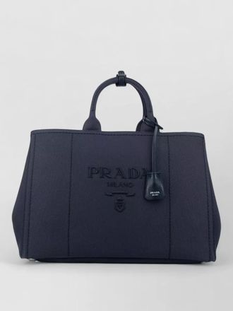 Prada structured tote bag top handles design