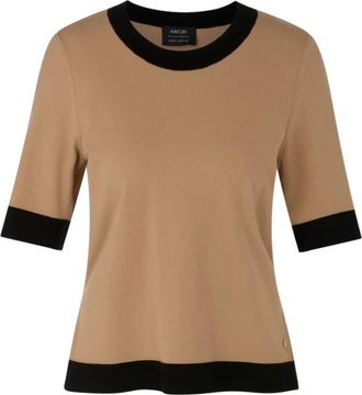 Marc Cain Korte mouwen trui - Dames - Truien - Bruin - Maat: 2XL Wol