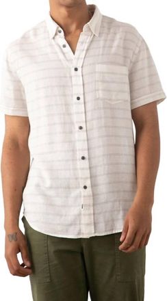 Rails Carson Shirt In Dumont Stripe Linen Steel