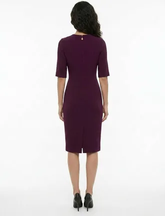 Dolce & Gabbana Acetate Blend Sheath Dress - Purple