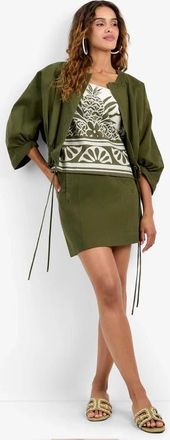 Trina Turk Prita Jacket in Jungle Green at Nordstrom, Size Xx-Large