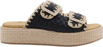 &Egrave; Mia Canberra Muilezel Schoenen - Dames - Sandalen - Zwart - 38 EU - Schoenen