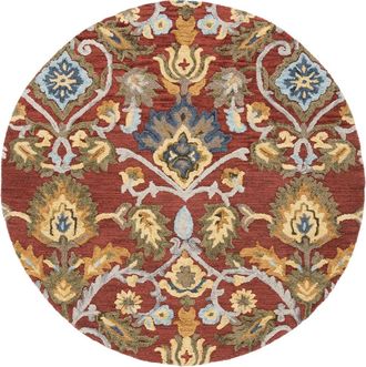Safavieh Alfombra tradicional de lana rojo/multicolor, 183 cm
