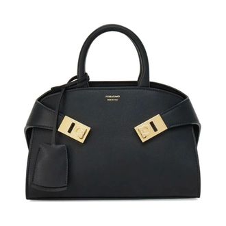 Ferragamo Hug Soft Tote - female - Ferragamo - Handbags - Black - ONE SIZE - Bags