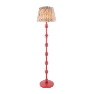 Netlighting Carnaby Pink Floor Lamp Fabric Ikat Shade 35cm B22